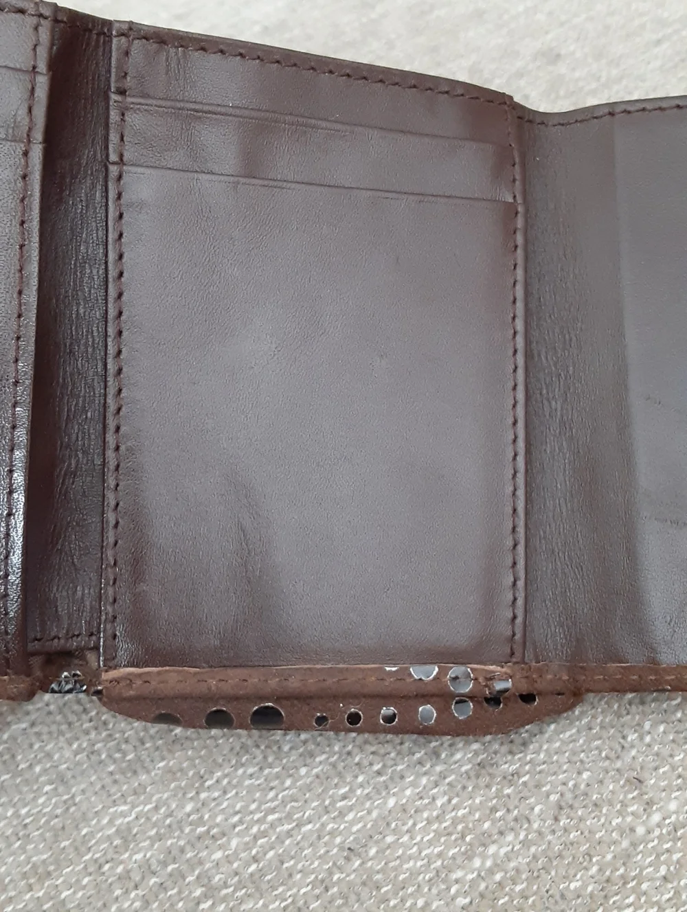 Lodis brown Suede leather Small wallet